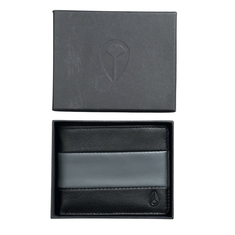 Nixon Escape Bi Fold Wallet Black Charcoal